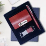 3-in-1 Customised Combo Set Boston Brown Pen, Keychain & Card Holder