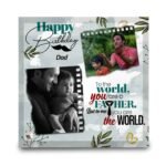 Birthday Gift for Father on Printable Glass (19.5x19.5cm) - Image 2