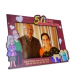 Custom Made 50th Anniversay Photo Frame (Size: A5) - Image 5