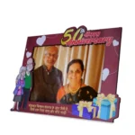 Custom Made 50th Anniversay Photo Frame (Size: A5) - Image 6