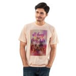 Dry Fit Fabric Round Neck T-Shirt-Peach - Image 3