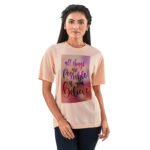Dry Fit Fabric Round Neck T-Shirt-Peach - Image 4