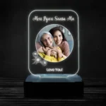 Personalized LED Acrylic Lamp for Lovely Saasu Maa