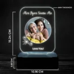 Personalized LED Acrylic Lamp for Lovely Saasu Maa - Image 3